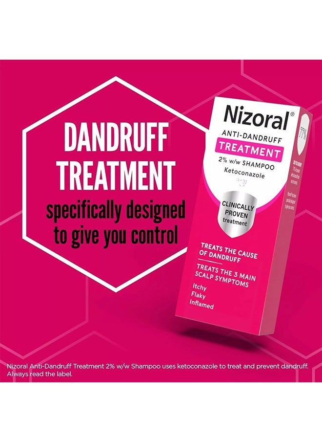 Nizoral Anti Dandruff Treatment Shampoo 60ml, Treats and Prevents Dandruff, Clinically Proven to Control Itchy and Flaky Scalps, Hair Care  - Image 3