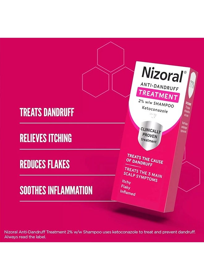 Nizoral Anti Dandruff Treatment Shampoo 60ml, Treats and Prevents Dandruff, Clinically Proven to Control Itchy and Flaky Scalps, Hair Care  - Image 5