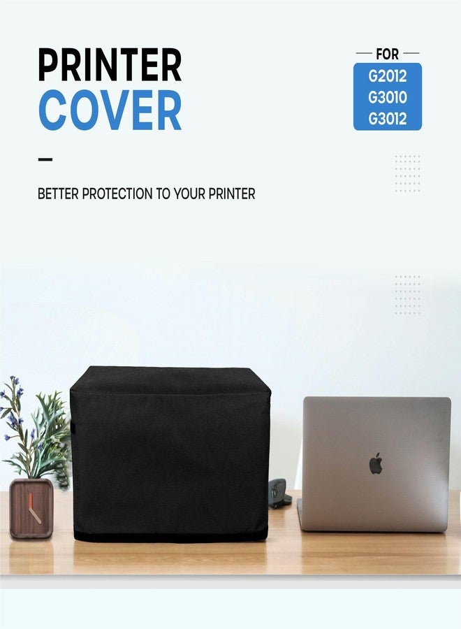 Crasome Dust & Water Proof Printer Cover for Canon Pixma G3000 / G3012 / G3010 / G2012 (Black) - Image 2