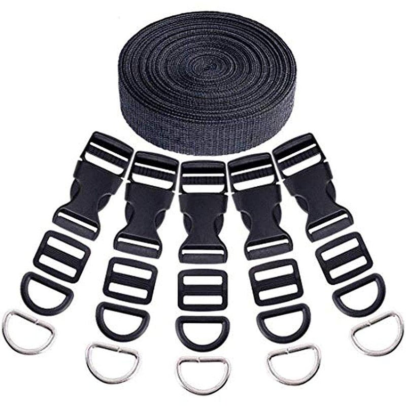 DIY Crafts Diy Crafts CTDIYHI57274 Making Bag Kit Including Flat Side Release Buckles and Tri Glide Slides and D Rings Pack of 41 Pc 3 Multicolor  - Image 1