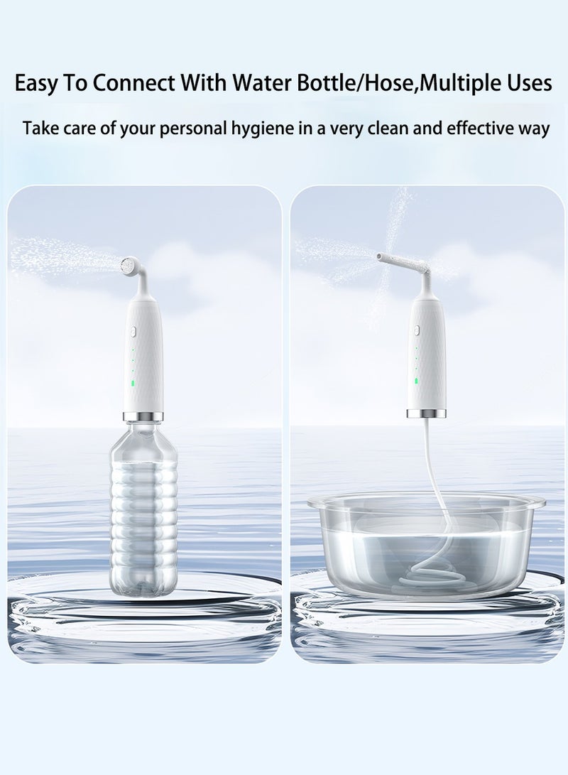 UZMORE Portable Travel Bidet with Two Nozzles – Electric Mini Handheld Shattaf Sprayer, USB-C Rechargeable, Adjustable Pressure, 3 Spray Modes, Multiple Ways to Use with Bottle or Hose, Compact Hygiene Device for Camping, Airplanes, Trains, Postpartum Care - Image 5