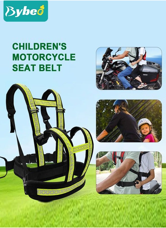 Bybeo Children's Motorcycle Harness Seat Belt Adjustable Non-slip Protection Motorcycle's Strap and Passenger Safety Belts for Children, Boys & Girls  - Image 1