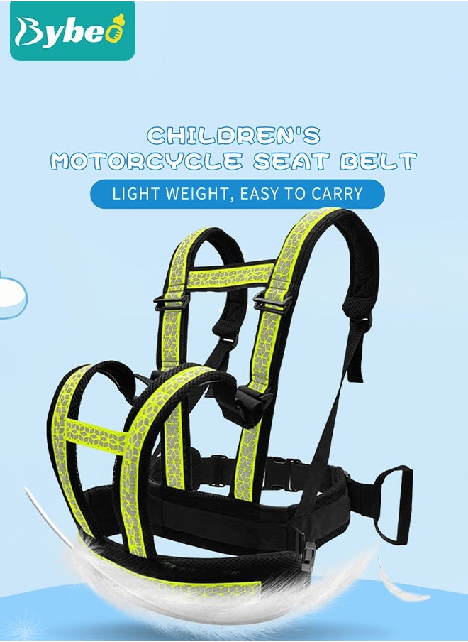 Bybeo Children's Motorcycle Harness Seat Belt Adjustable Non-slip Protection Motorcycle's Strap and Passenger Safety Belts for Children, Boys & Girls  - Image 2