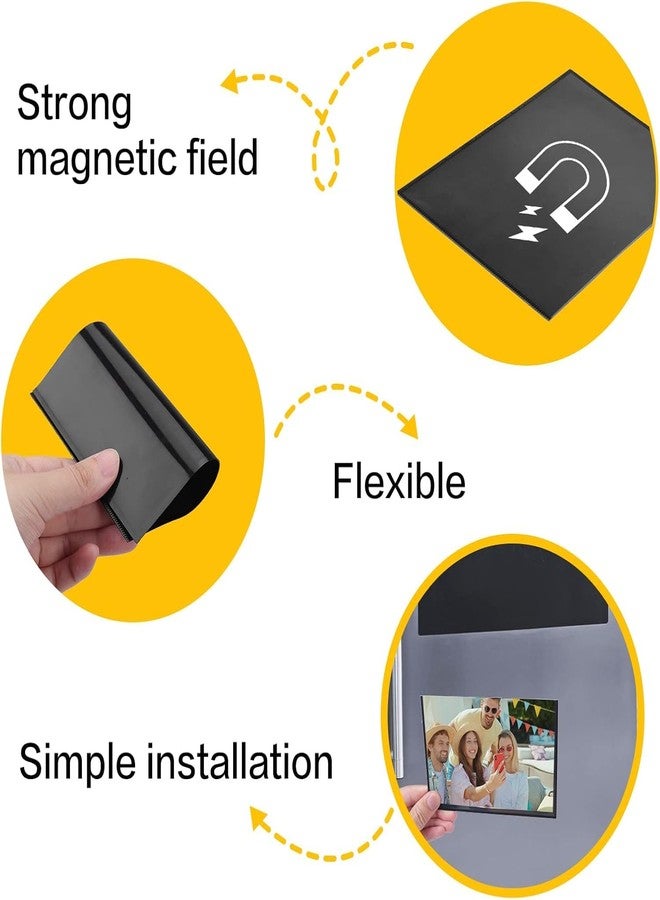 iCONY Magnetic Picture Frame 4X6 for Refrigerator-5 Pack, White,Photo Magnets Sleeves Reusable for Locker, Office Cabinet, Notice Board, Any Metal Surface (Black, 4X6 inch) - Image 5