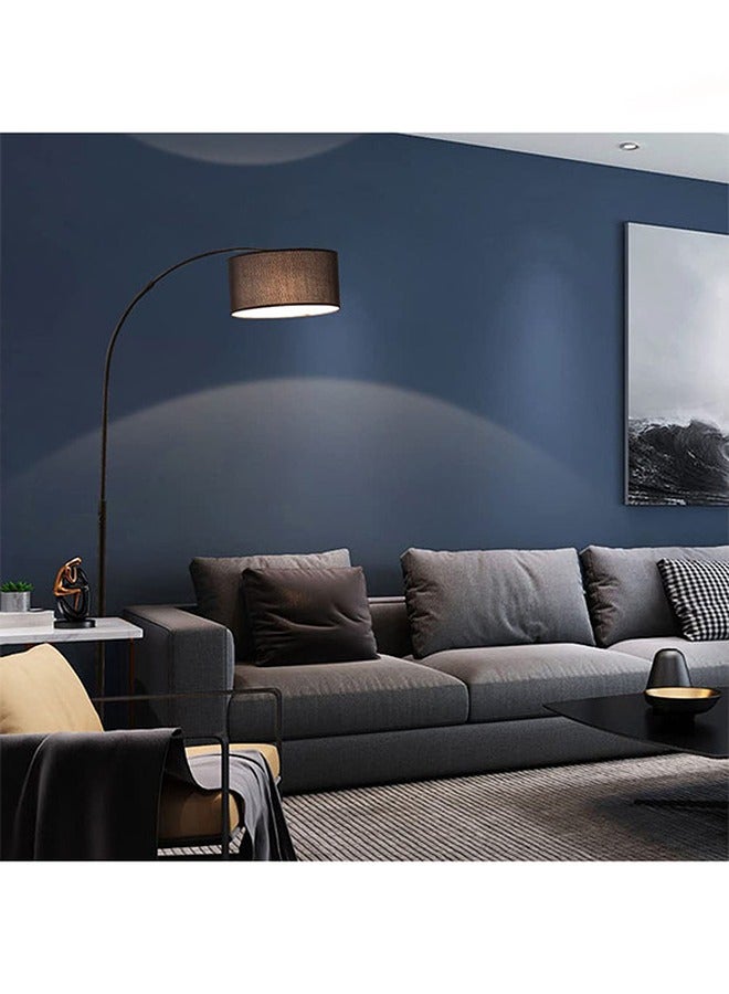 Arabest Floor Lamp With Led Bulb Metal 12W Warm Light Black 185x38cm - Image 3