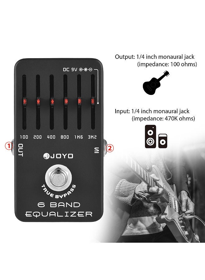 Generic 6 Band EQ Guitar Pedal Equalizer Effect Pedal  - Image 4