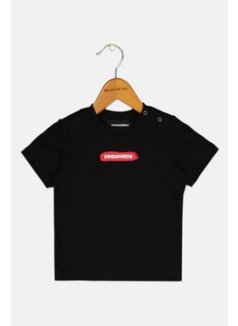 DSQUARED2 Toddlers Girl Brand Logo Short Sleeve Top, Black  - Image 1