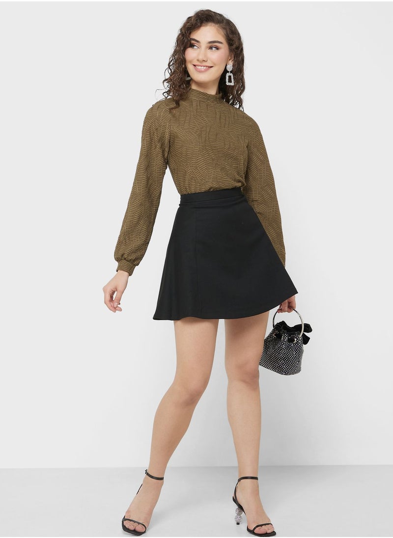 ONLY - Ruffle Belted Midi Shirt Dress - Image 1