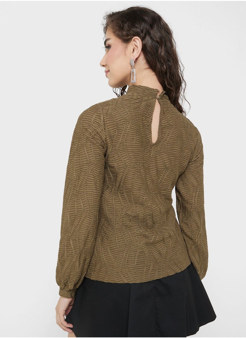 ONLY - Ruffle Belted Midi Shirt Dress - Image 1