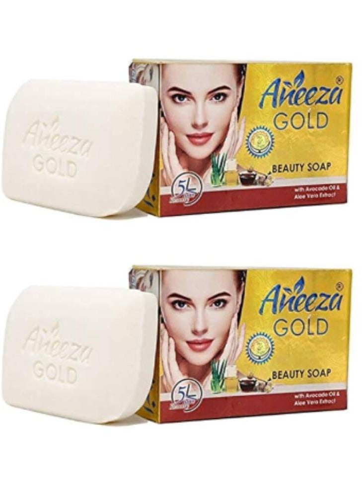 أنيزا صابون التبييض الذهبي مع الأفوكادو والصبار 90 جم قطعتين