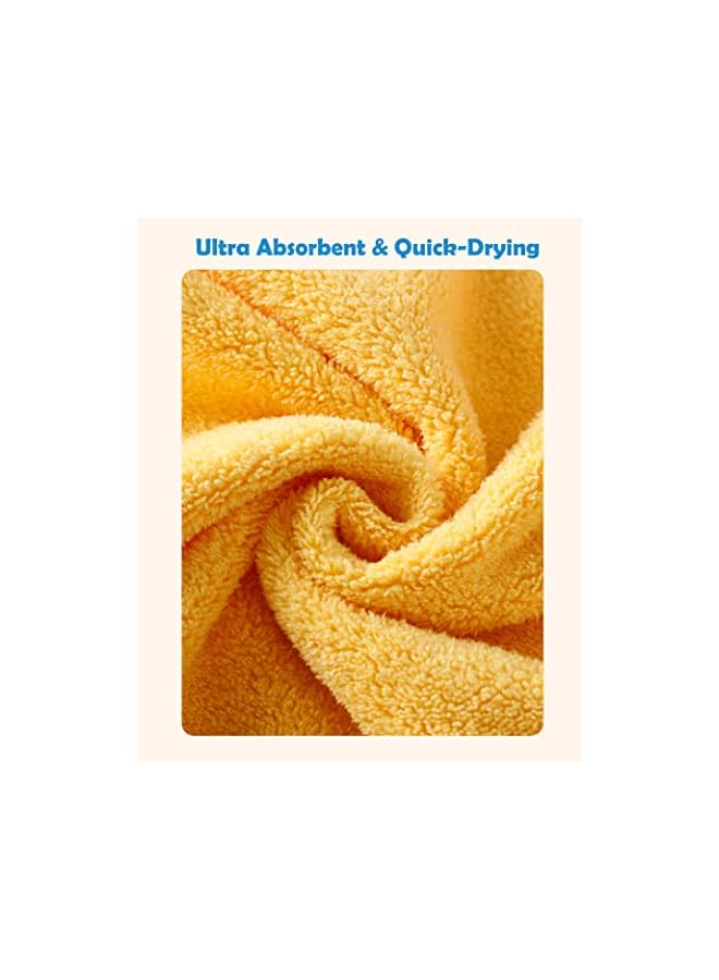 The Bros 4 Pack Cute Kids Hand Towels with Hanging Loop, Plush Absorbent Toddler Animals Hand Towels Washcloth for Bathroom Kitchen Bedroom Fast Drying - Image 3