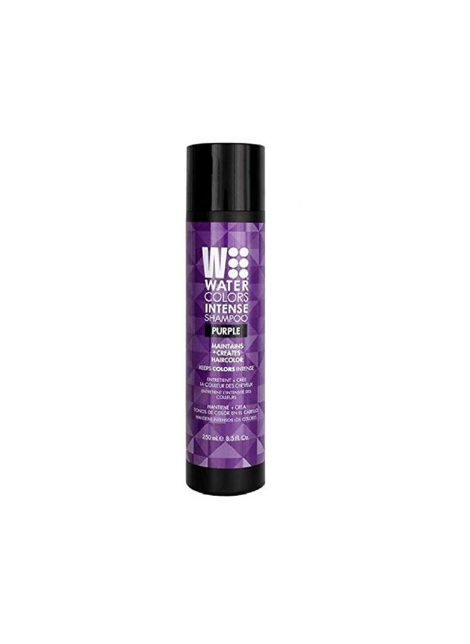 Watercolors - Intense Color Depositing Sulfate & Paraben Free Shampoo Maintains & Enhances Haircolor Purple 8.5 Oz - Image 1