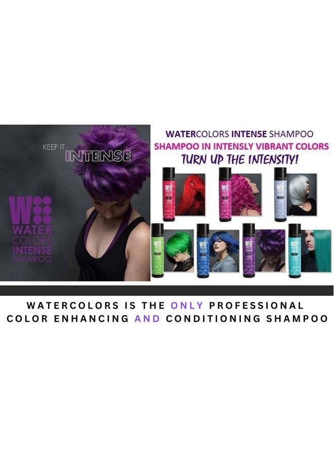 Watercolors - Intense Color Depositing Sulfate & Paraben Free Shampoo Maintains & Enhances Haircolor Purple 8.5 Oz - Image 1
