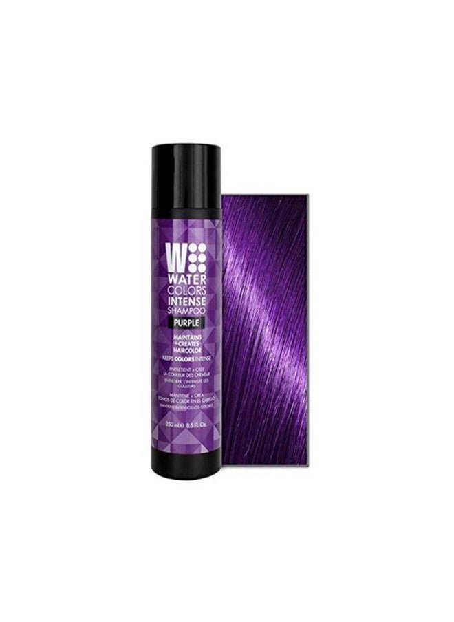 Watercolors - Intense Color Depositing Sulfate & Paraben Free Shampoo Maintains & Enhances Haircolor Purple 8.5 Oz - Image 1