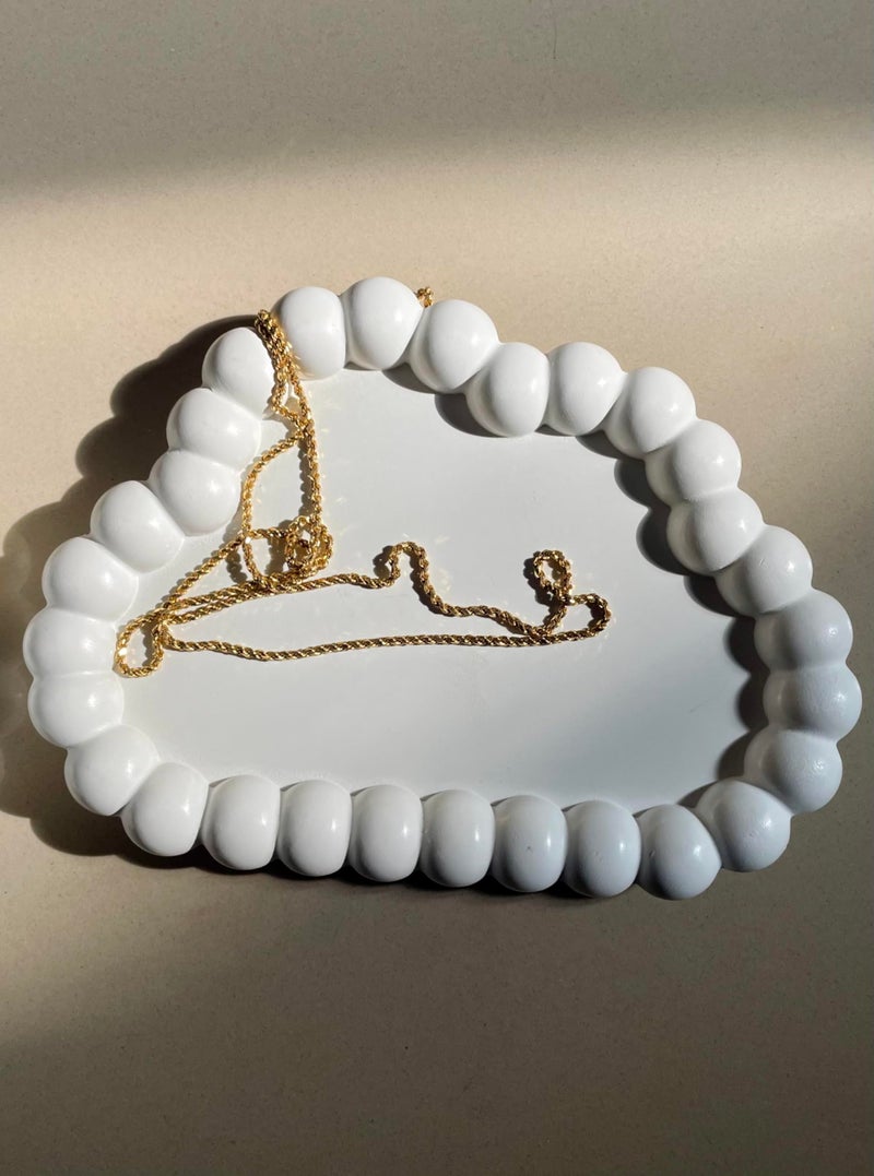 TREETRUNK® Bubble Cloud Tray | Jewellery Tray | Aesthetic Tray | Minimalist Decor | Trinket Tray | Modern Home Decor | New Home Gift | Multipurpose (16×12×2cm) (White) - Image 1