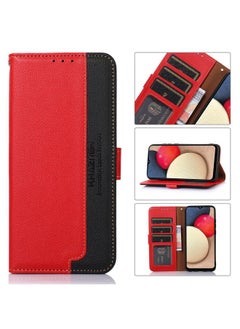 HuHa Case Cover For OPPO Find X7 Pro / Find X7 Ultra KHAZNEH Litchi Texture Leather RFID Phone Case Red 