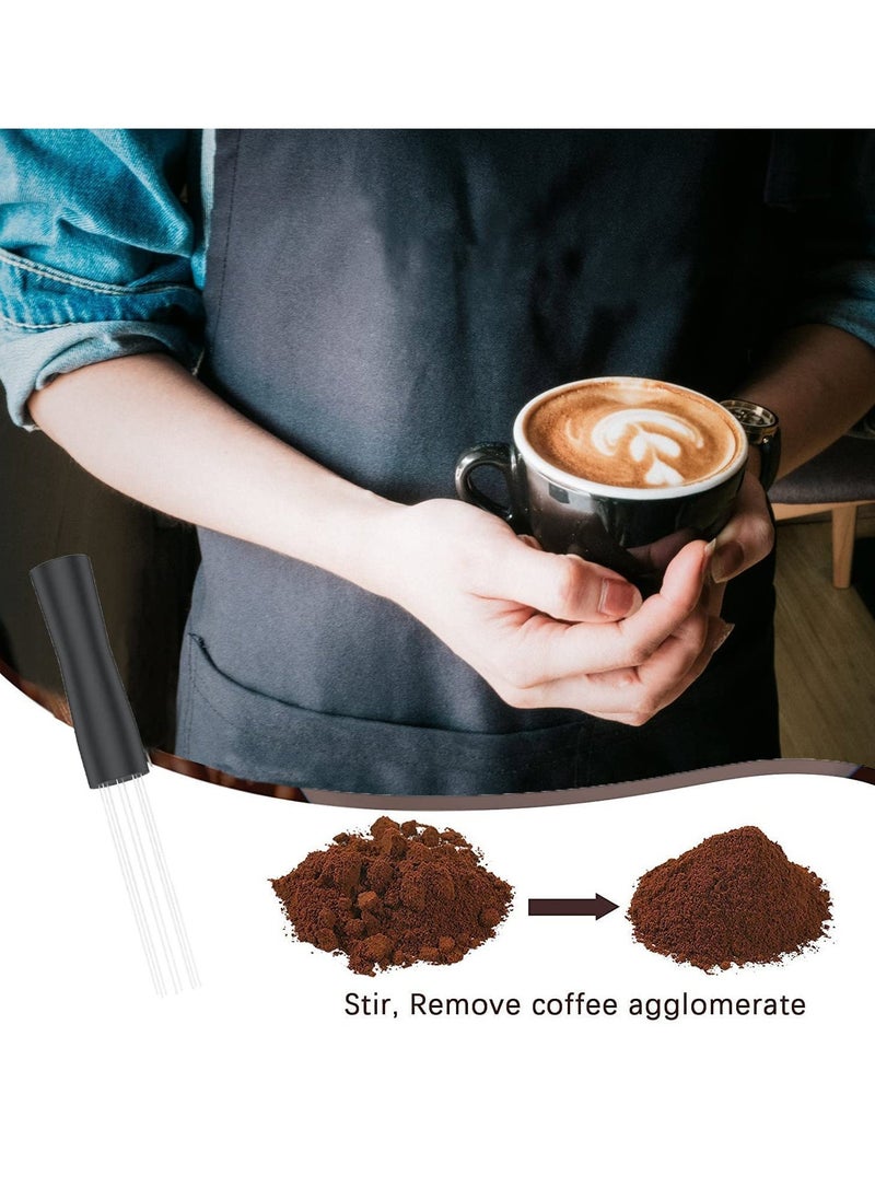 KASTWAVE Espresso Coffee Stirrer, Tool Espresso Auxiliary, Espresso Tamper Professional Barista Hand Distribution Tool Stainless Steel Needle Type Distributor  - Image 4