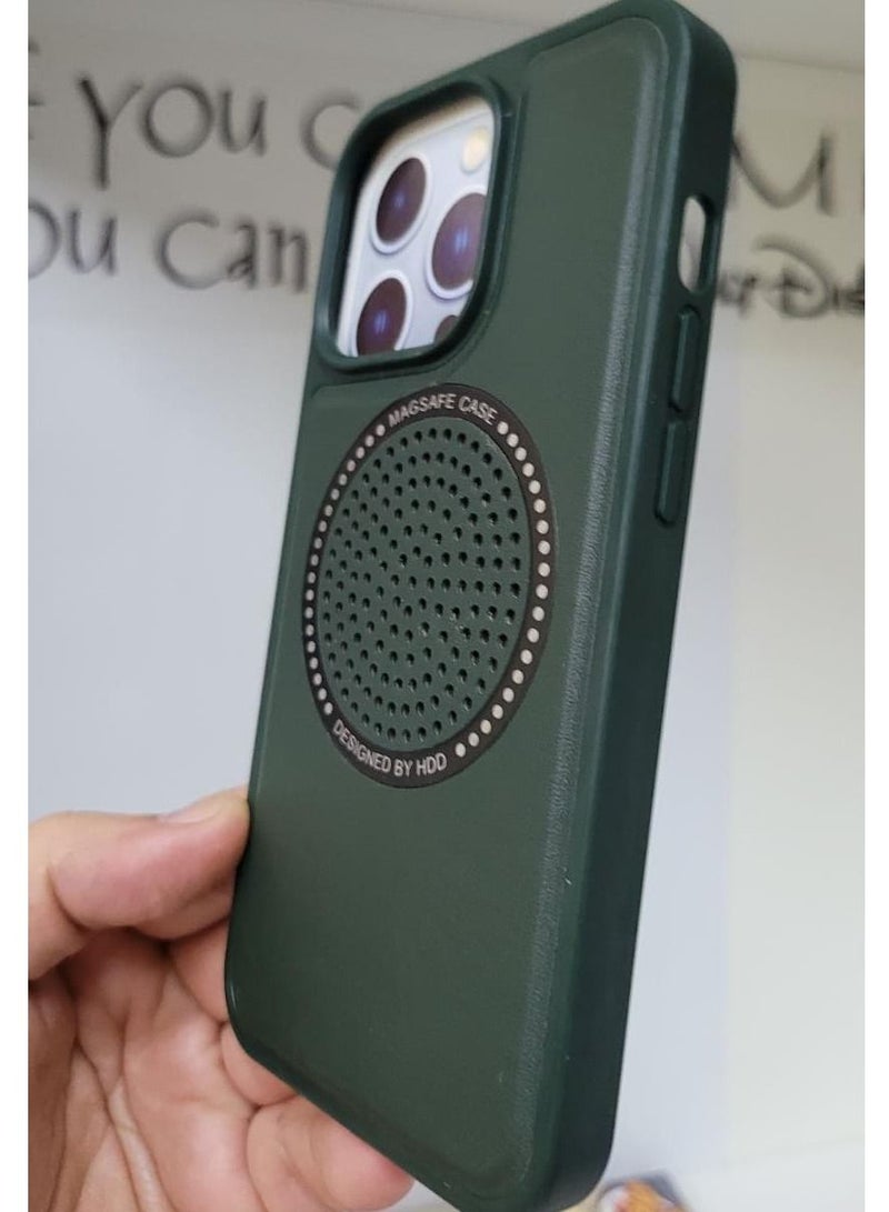 HDD iPhone 13 Pro Case with Magsafe Wireless Charging Compatible Slim Protective Cover Green - Image 2