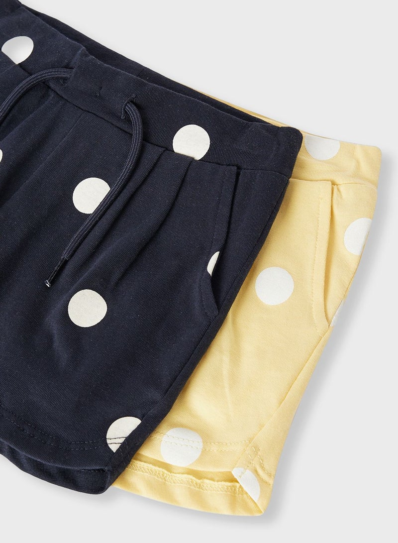 NAME IT Kids 2 Pack Polka Dot Shorts - Image 3