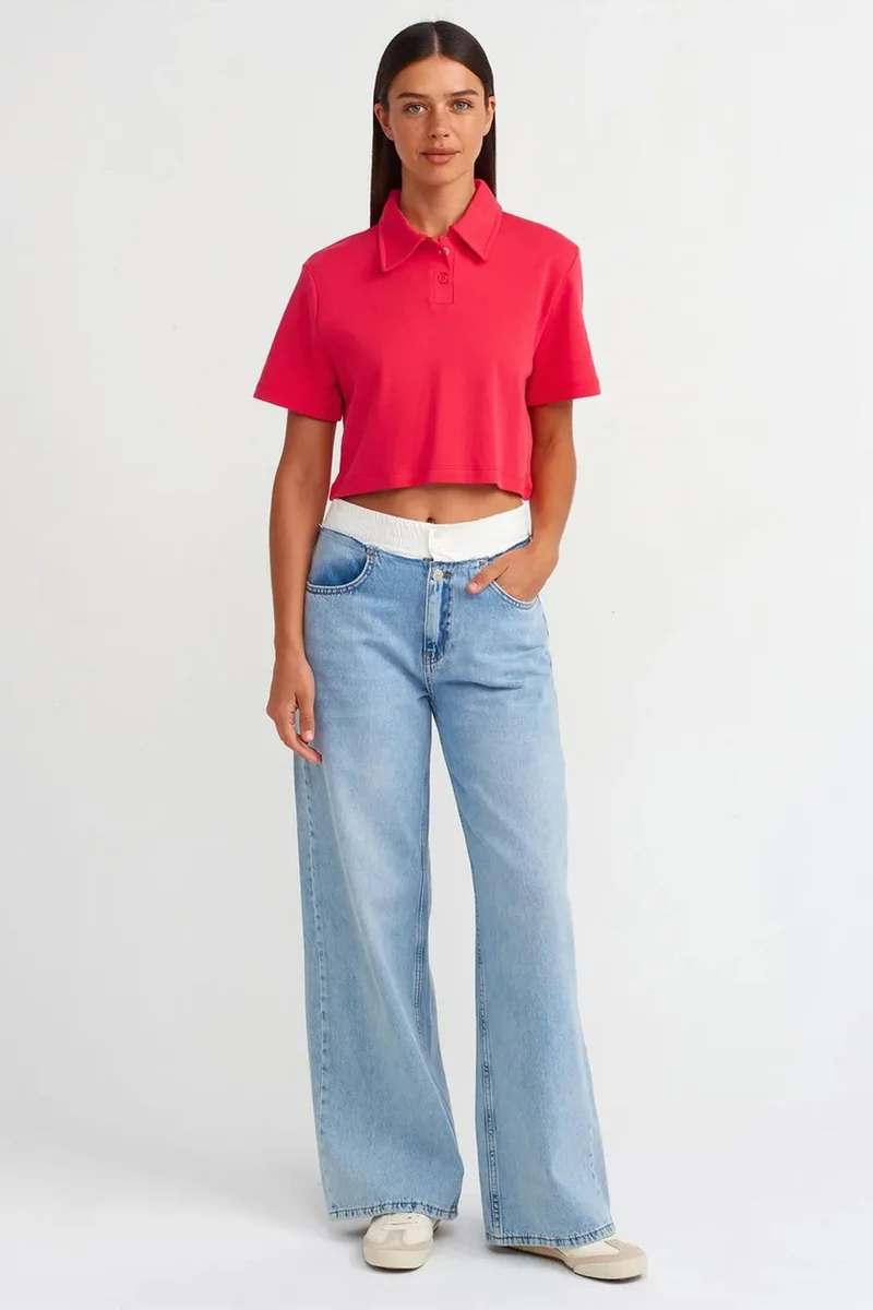 DILVIN High-Waist Wide-Leg Cotton Denim Jeans