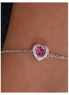 PANDORA "Discover the Elegance of Our Pandora Pink Heart Bracelet: A Beautifully Crafted Piece That Symbolizes Love and Joy, Perfect for Personalization with Charms, and a Thoughtful Gift for Any Special Occasion!"  - Image 4