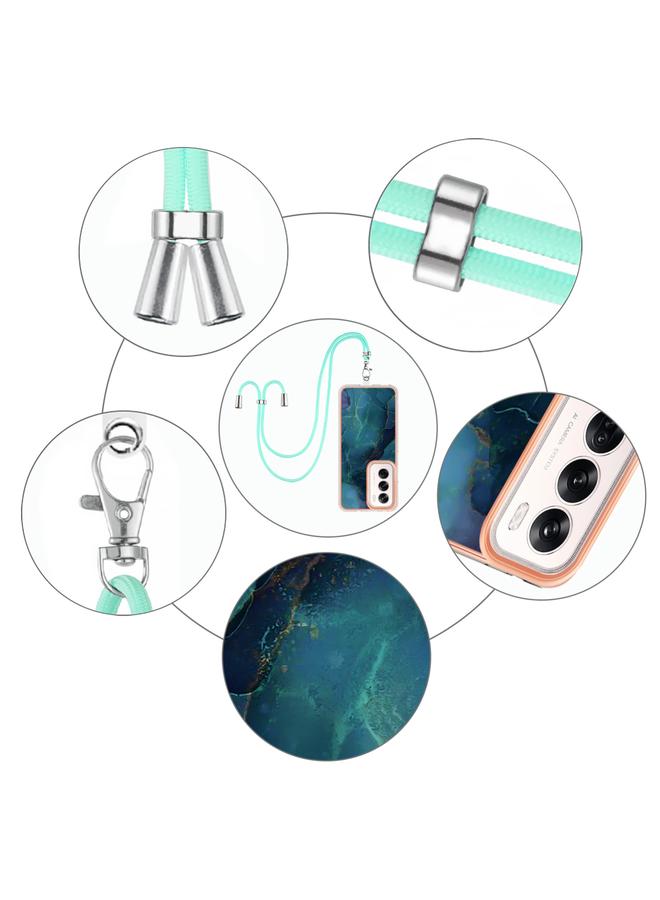 إيروريكس جراب لهاتف OPPO Reno12 Global، جراب هاتف IMD مزدوج الجوانب مطلي بالرخام الكهربائي مع حبل تعليق - Image 5