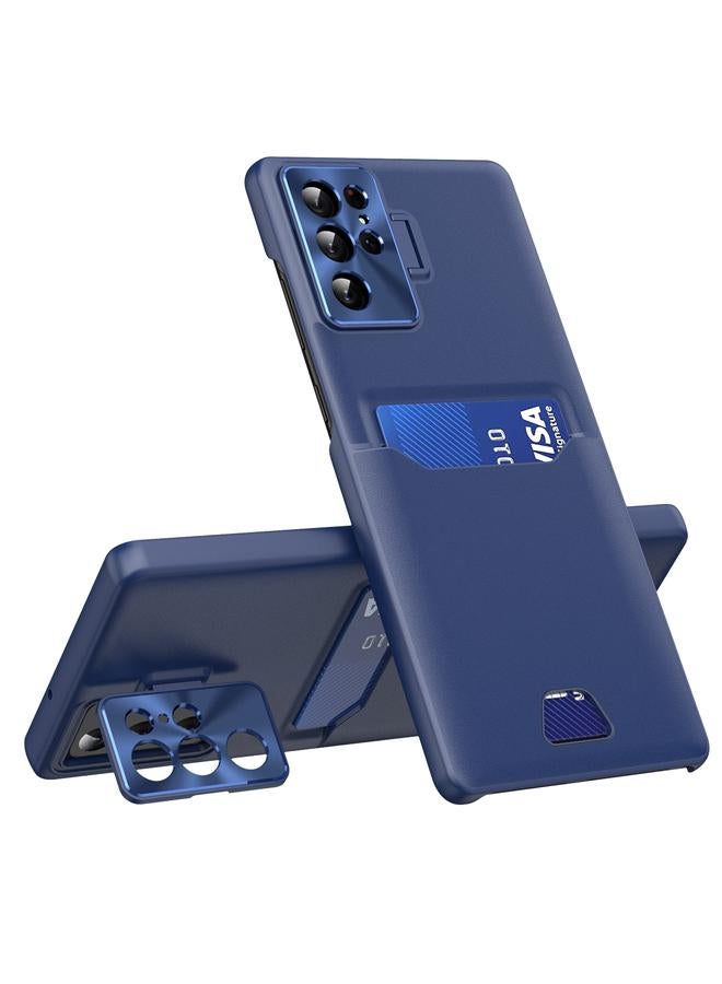 S-TOP Case For Samsung Galaxy S22 Ultra 5G Pure Color Invisible Lens Holder Phone Case - Image 1