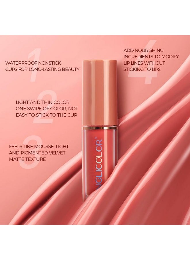 Anglicolor Matte Liquid Lipstick Set,Waterproof Long Lasting Non-Stick Lipstick For Women (12Pcs)  - Image 3