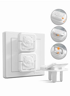 10-Piece Baby Safety Outlet Socket Protector,Baby Proofing Plug Covers With Hidden Pull Handle,White Outlet Covers Safety Covers