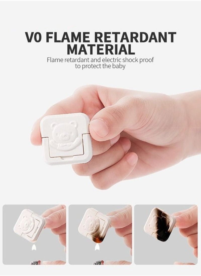 XiuWoo - 10-Piece Baby Safety Outlet Socket Protector,Baby Proofing Plug Covers With Hidden Pull Handle,White Outlet Covers Safety Covers - Image 1