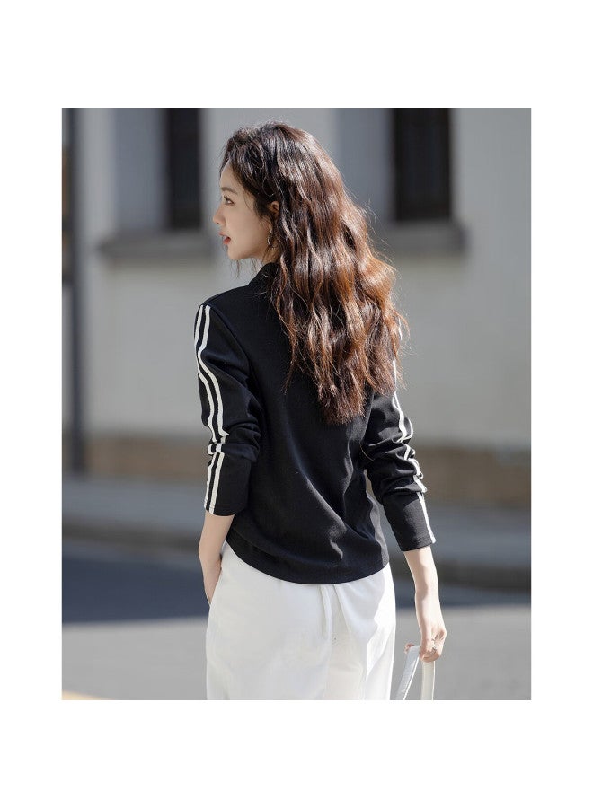 Dme Spring Smart Commute Double-strap Half-zip Long-sleeve Base Layer, Comfortable Stretch Cotton-spandex Women's T-shirt - Image 5