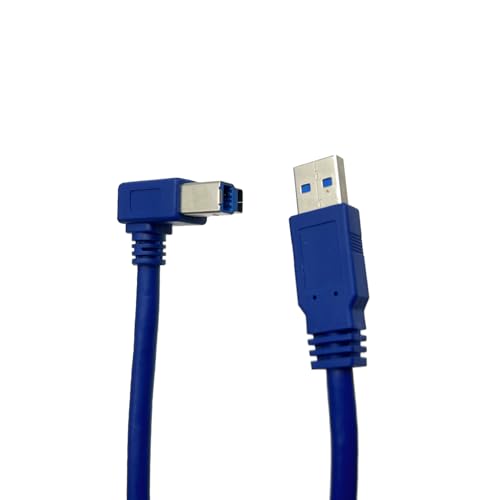 Seadream USB 30 Printer Cable 90 Degree Angle2Pack USB 30 Type A Male to Type B Male Plug 90 Degree High Speed Cable Cord for PrinterMonitorExternal Hard DriversScanner 2Pack 2FT - Image 3