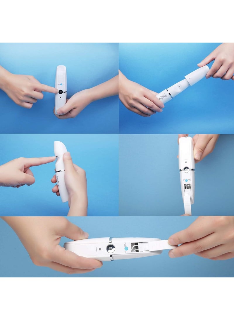 SOLARAE Electric Nail Drill, Portable Electrical Nail File, Electric Nail Clippers, USB Recharge Nail Drill Machine for Acrylic Nails, Polishing Tool Manicure for Home and Salon Use, White - Image 5