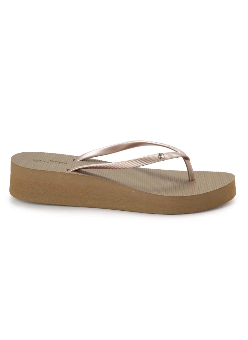 Bata Casual Platform T-Strap Slippers