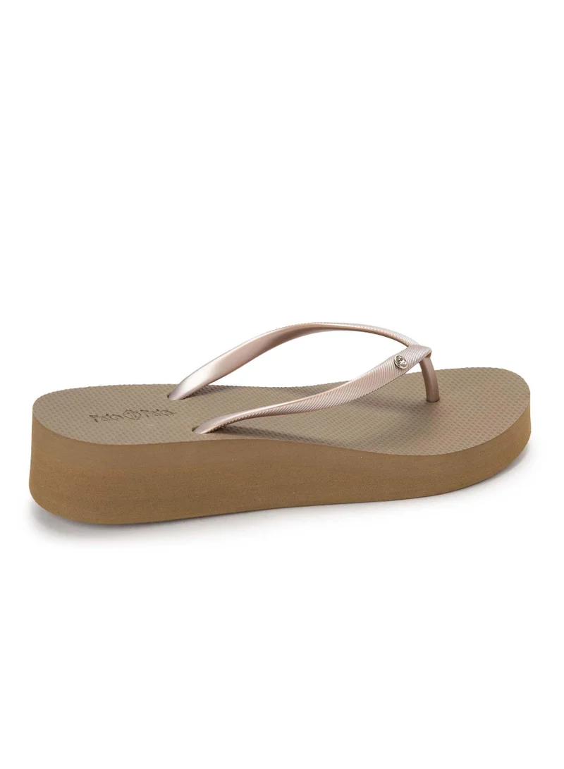 Bata Casual Platform T-Strap Slippers