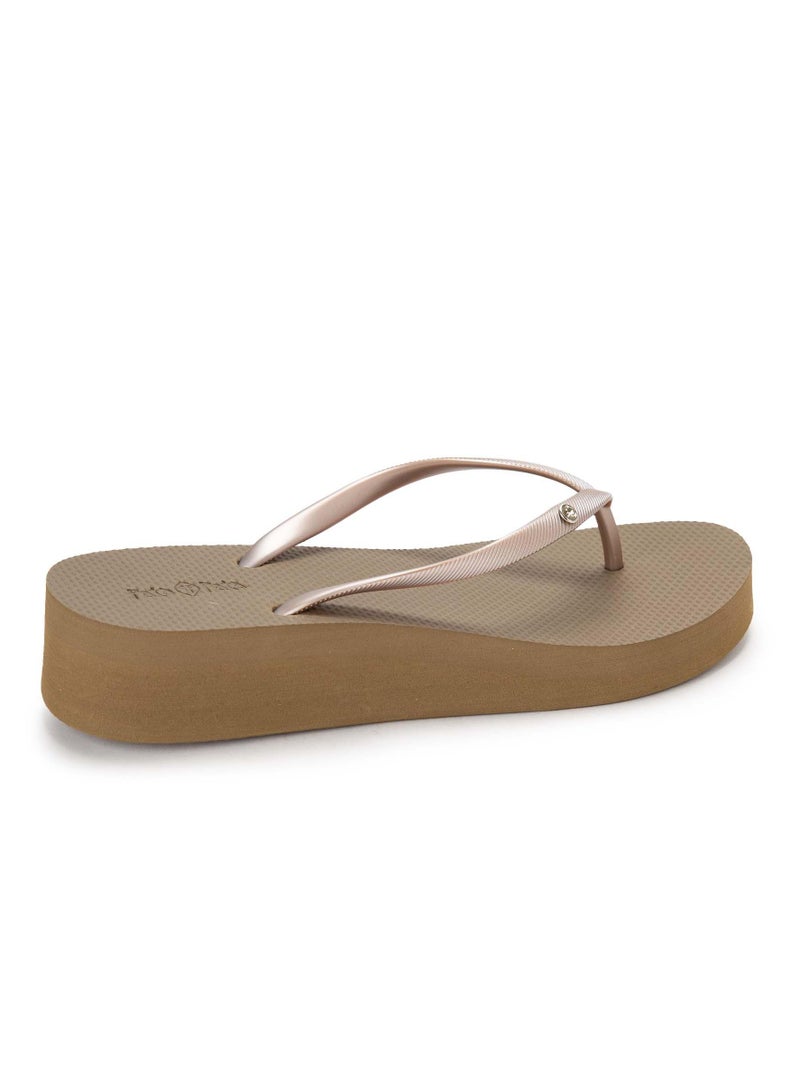 Bata Casual Platform T-Strap Slippers - Image 3