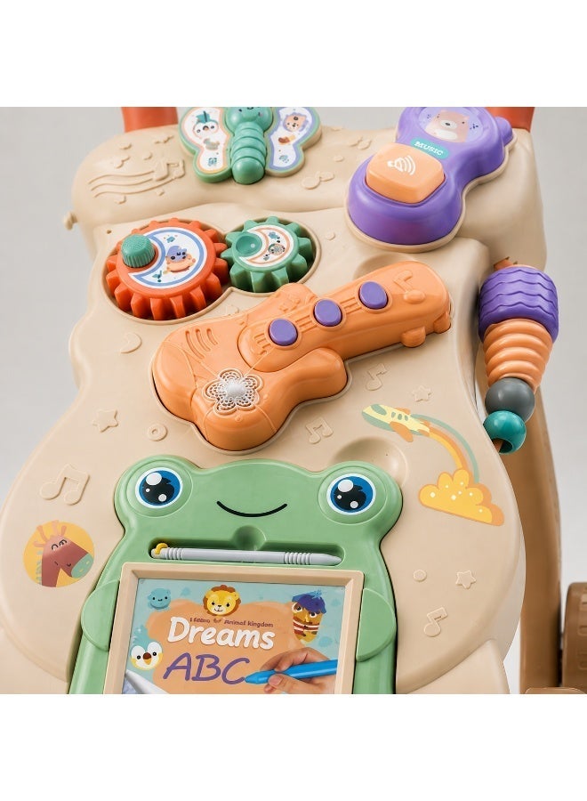 Baby Multifunction Push Walker & Interactive Activity Center with Music and Drawing Board - Image 4