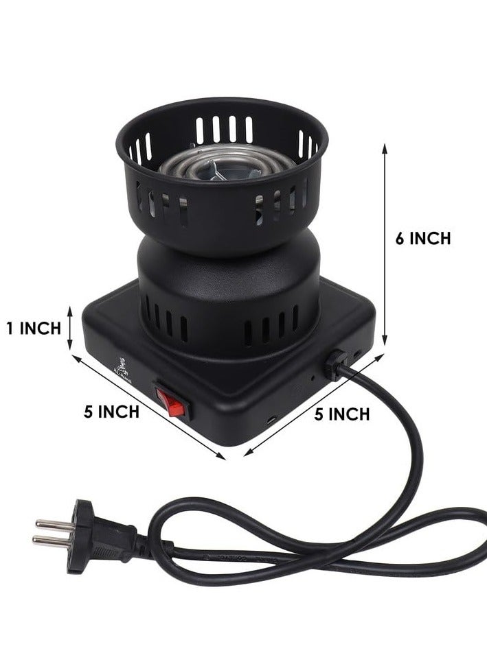ELTRAZONE Electric Charcoal Burner & Lighter – Hot Stove Tool for Efficient Heating (Black) - Image 4