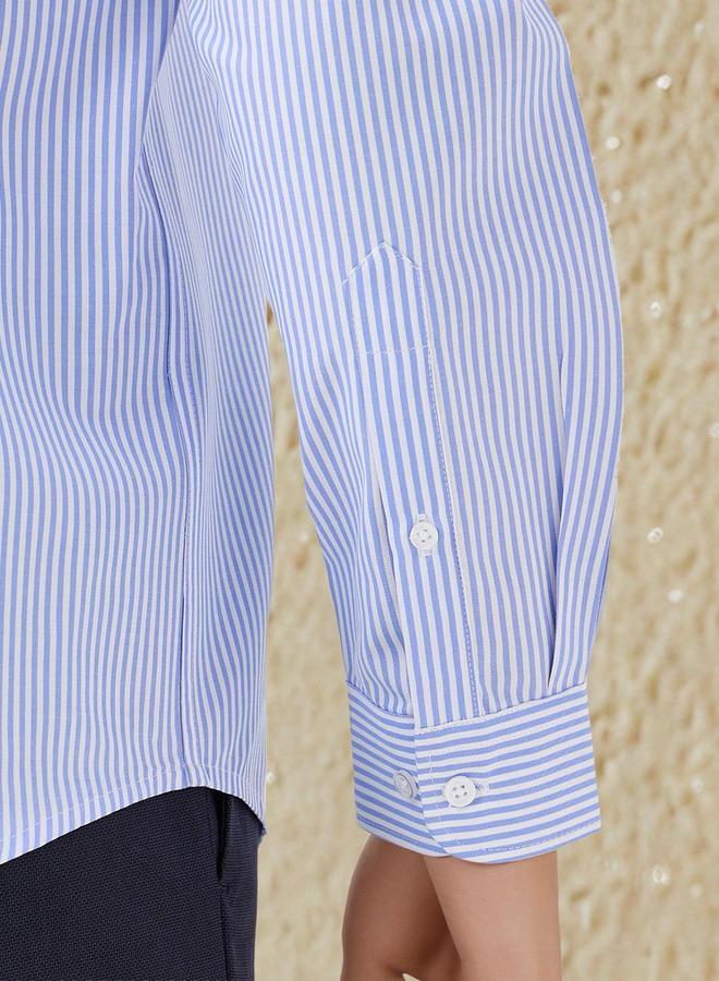 Splash FAV Regular Fit Striped Collared Shirt with Long Sleeves - Image 4
