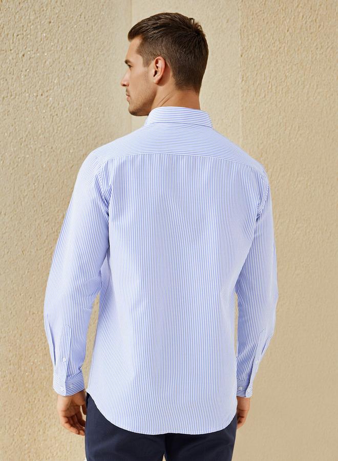 Splash FAV Regular Fit Striped Collared Shirt with Long Sleeves - Image 3