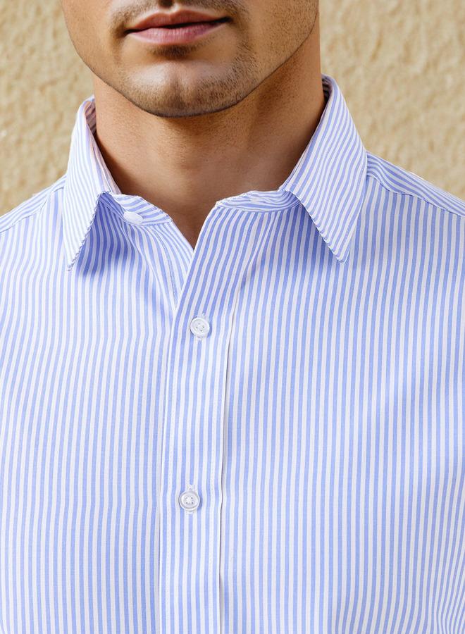 Splash FAV Regular Fit Striped Collared Shirt with Long Sleeves - Image 5