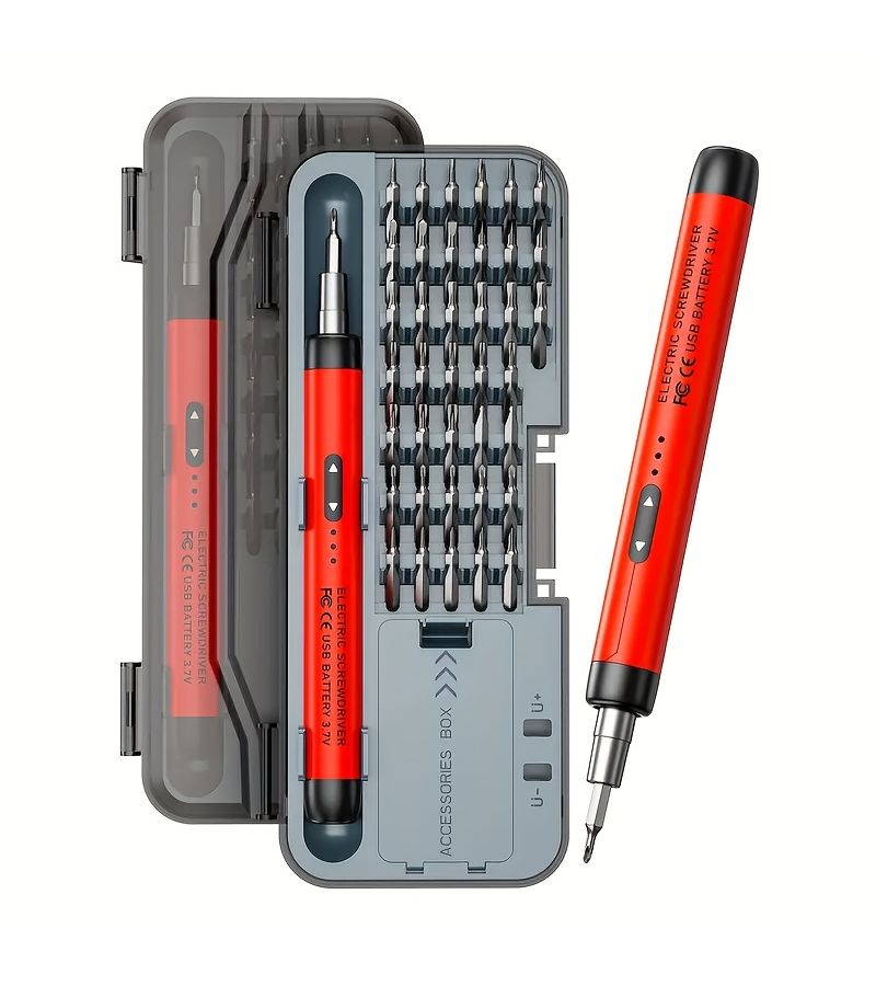Orange 46 In 1 Electric Screwdriver Set With Magnetic Bits For Computer And Phone Repair - Image 3