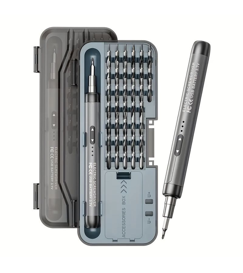 Orange 46 In 1 Electric Screwdriver Set With Magnetic Bits For Computer And Phone Repair - Image 1