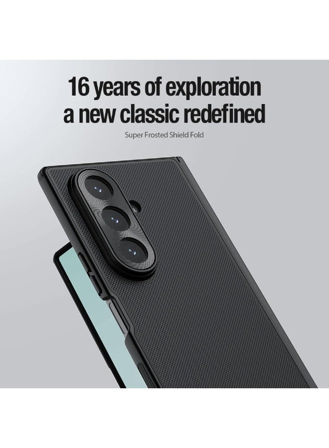 Nillkin Case Compatible with Samsung Galaxy Z Fold 7 5G, Slim Fit Frosted Matte Hard PC Back Soft TPU Bumper Shockproof Protective Cover Samsung Galaxy Z Fold7 Black - Image 2