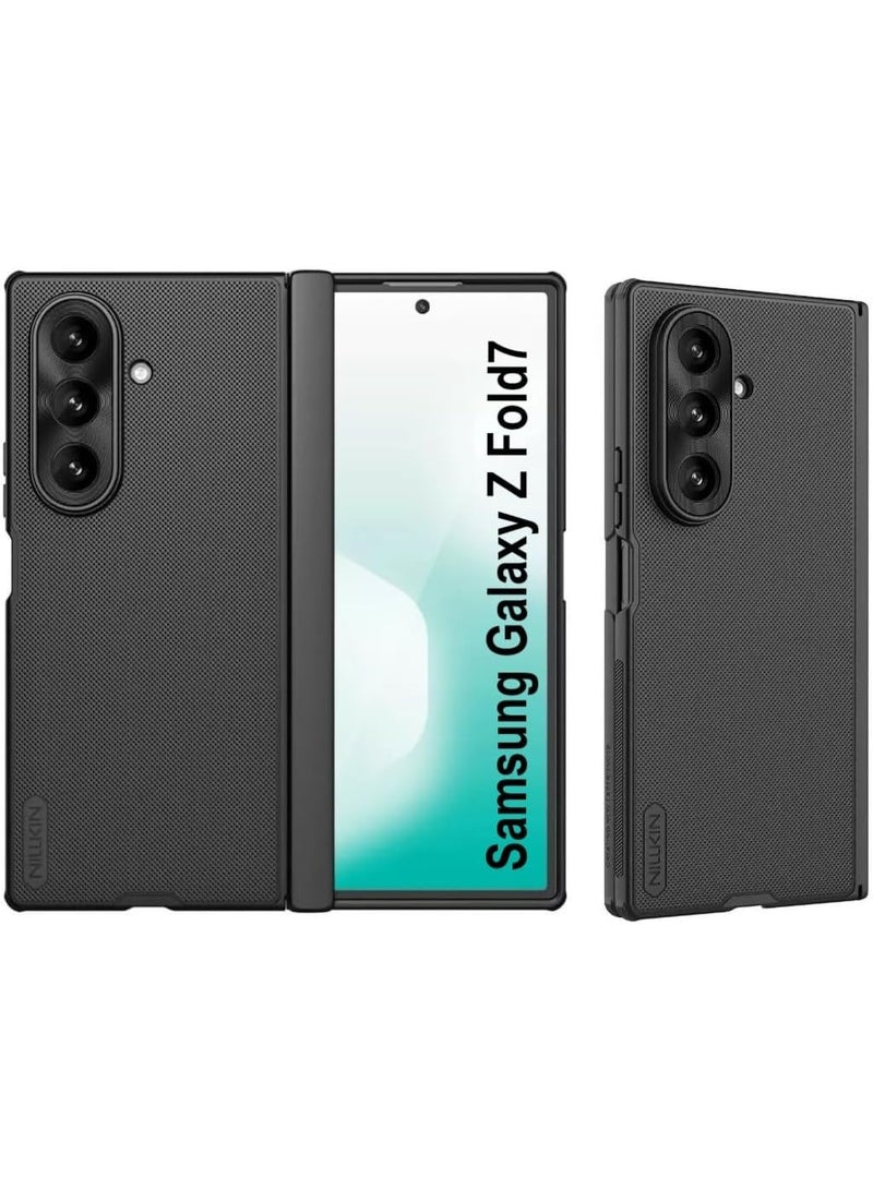 Nillkin Case Compatible with Samsung Galaxy Z Fold 7 5G, Slim Fit Frosted Matte Hard PC Back Soft TPU Bumper Shockproof Protective Cover Samsung Galaxy Z Fold7 Black - Image 1