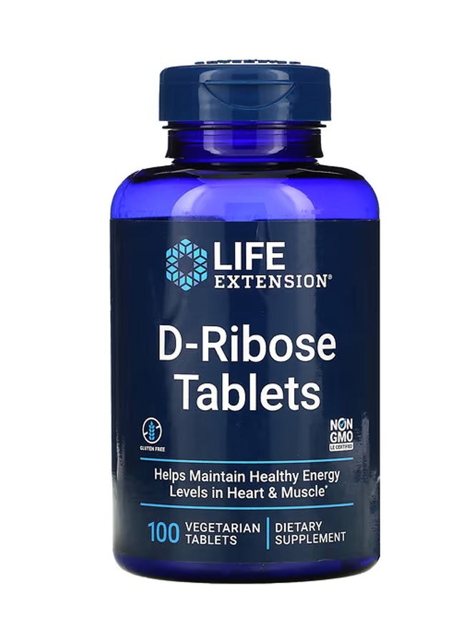 Life Extension D-Ribose Tablets 100 Vegetarian Tablets