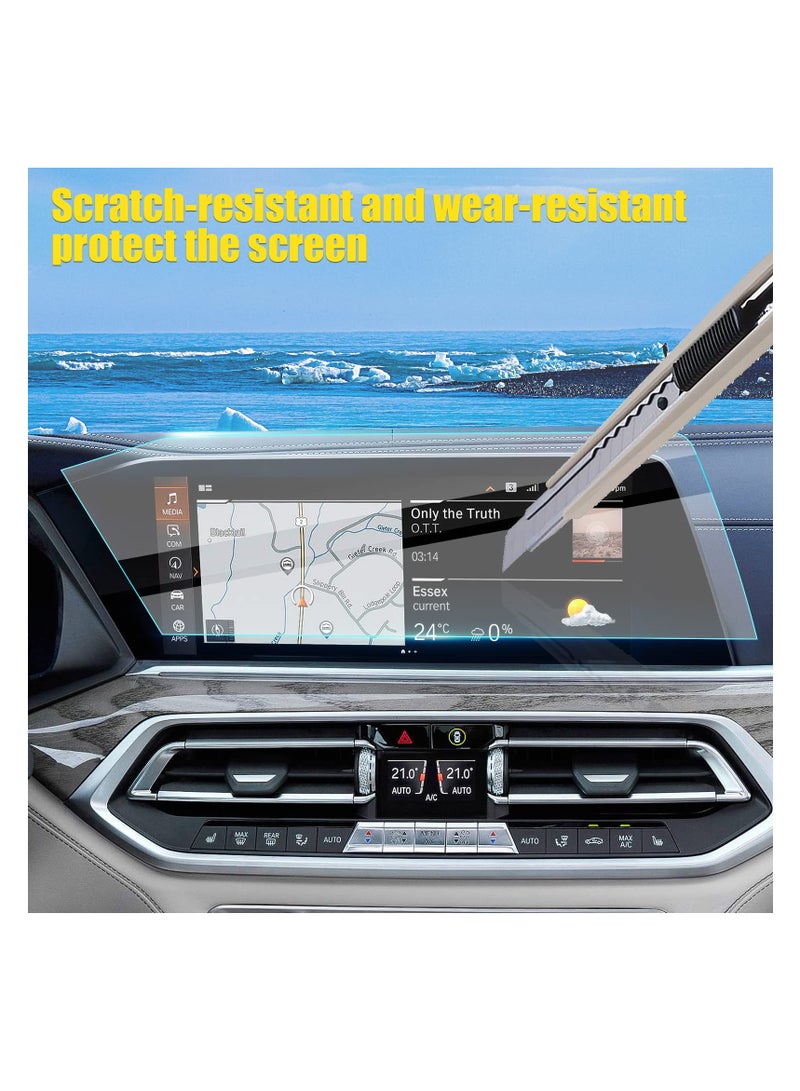 SYOSI Car Navigation Display Screen Cover, Tempered Screen Protector for BMW X5/X7 2019 2020 2021 2022, Touchscreen Protective Film, Tempered Glass Screen Protector for BMW Accessories - Image 4