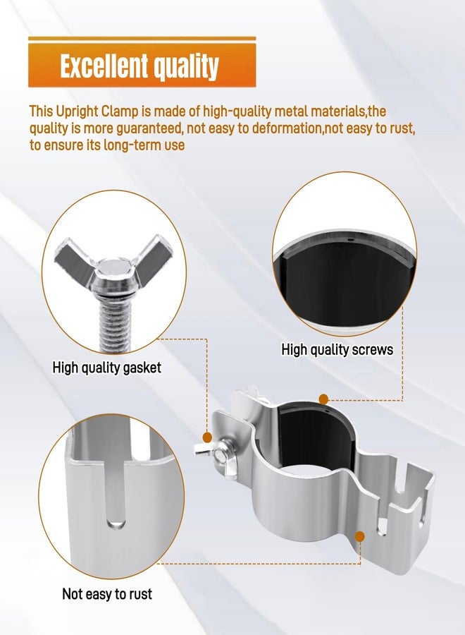 Maigoo 2 Pcs Adjustable Upright Clamp,Pipe and Drape Clamps,Works With 1.5" Diam or 2" Diameter Brackets,For Weddings,Banquets And Events Decoration Party - Image 4