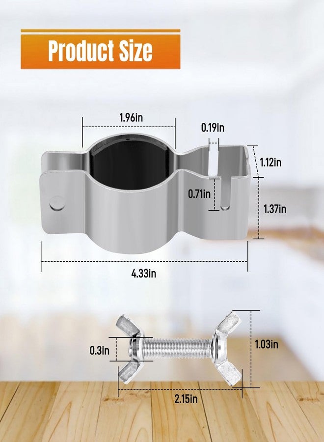 Maigoo 2 Pcs Adjustable Upright Clamp,Pipe and Drape Clamps,Works With 1.5" Diam or 2" Diameter Brackets,For Weddings,Banquets And Events Decoration Party - Image 3