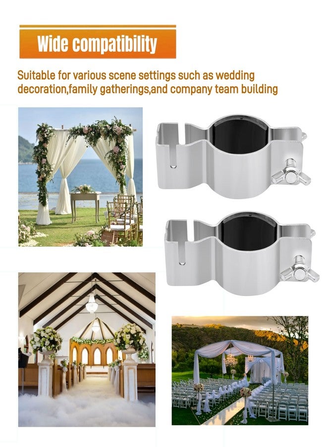 Maigoo 2 Pcs Adjustable Upright Clamp,Pipe and Drape Clamps,Works With 1.5" Diam or 2" Diameter Brackets,For Weddings,Banquets And Events Decoration Party - Image 2
